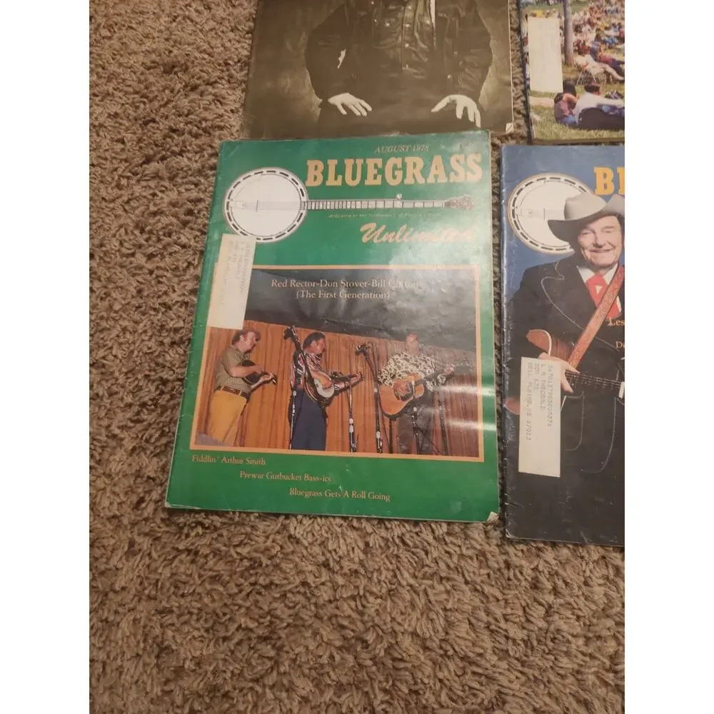Lot Of 9 1970s Bluegrass Unlimited Magazines 1978